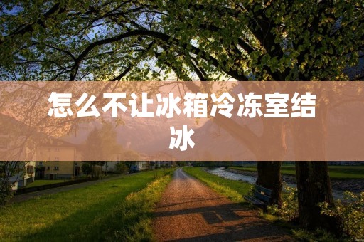 怎么不让冰箱冷冻室结冰