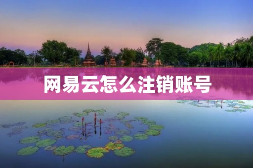 网易云怎么注销账号