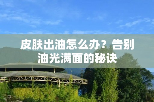 皮肤出油怎么办?告别油光满面的秘诀