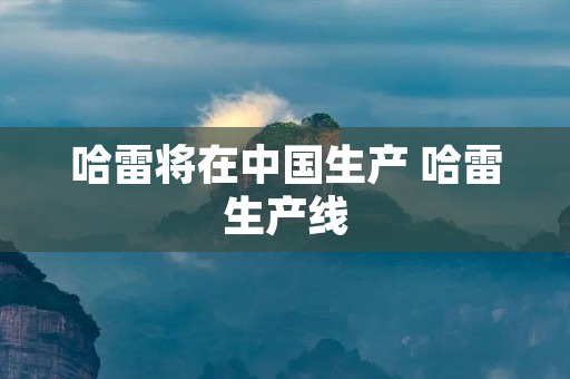 哈雷将在中国生产 哈雷生产线