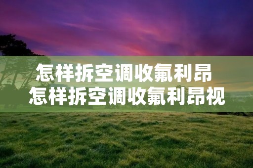 怎样拆空调收氟利昂 怎样拆空调收氟利昂视频 怎样拆空调收氟利昂 怎样拆空调收氟利昂视频