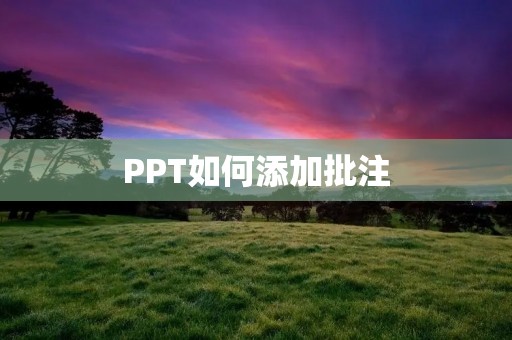 PPT如何添加批注