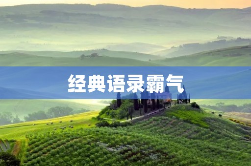 经典语录霸气:让你成为内外兼修的人