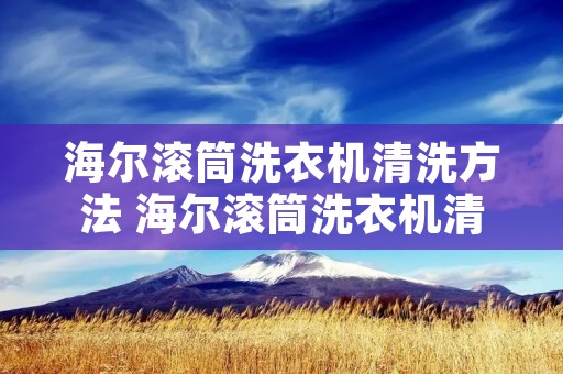 海尔滚筒洗衣机清洗方法 海尔滚筒洗衣机清洗方法图解