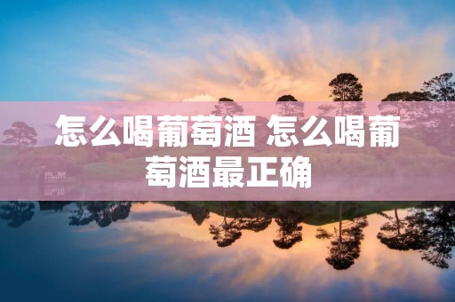 怎么喝葡萄酒 怎么喝葡萄酒最正确