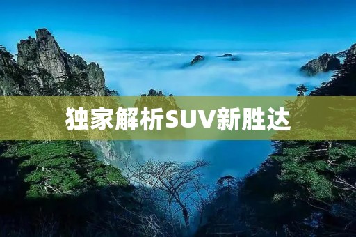 独家解析SUV新胜达:豪华品质与卓越性能的完美结合 独家解析SUV新胜达:豪华品质与卓越性能的完美结合
