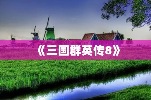 《三国群英传8》:历史与策略的完美结合