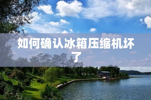 如何确认冰箱压缩机坏了