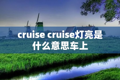 cruise cruise灯亮是什么意思车上