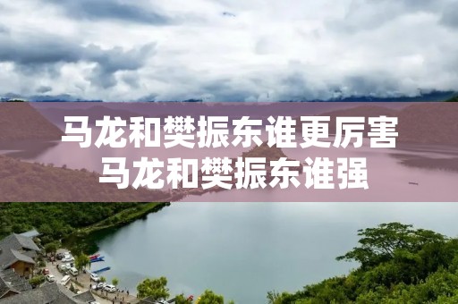 马龙和樊振东谁更厉害 马龙和樊振东谁强 马龙和樊振东谁更厉害 马龙和樊振东谁强
