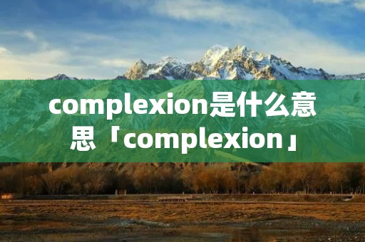 complexion是什么意思「complexion」