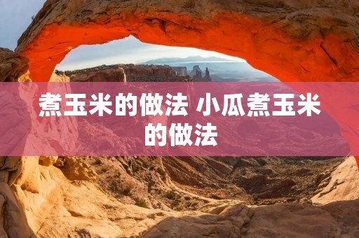 煮玉米的做法 小瓜煮玉米的做法