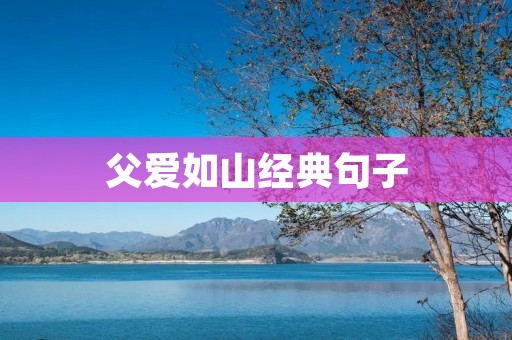 父爱如山经典句子:感受父亲的无私奉献与温暖
