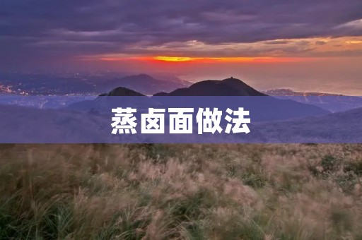 蒸卤面做法：传统美味的口感与健康的选择