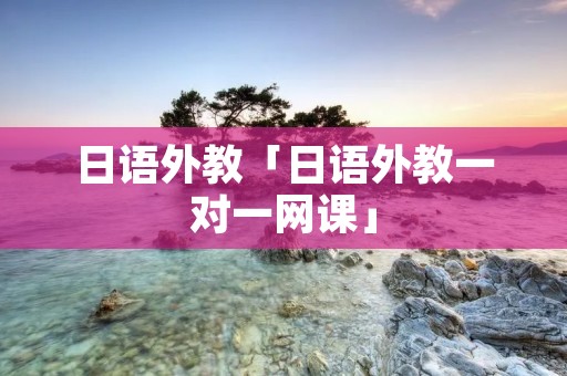 日语外教「日语外教一对一网课」