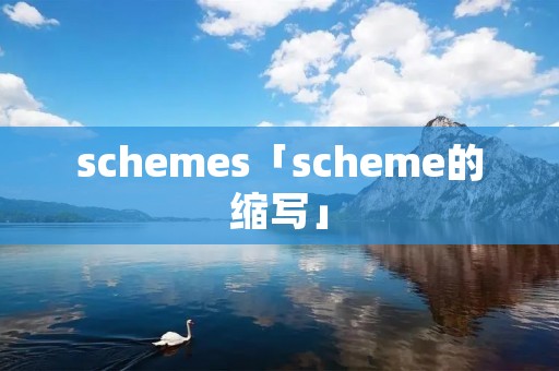schemes「scheme的缩写」