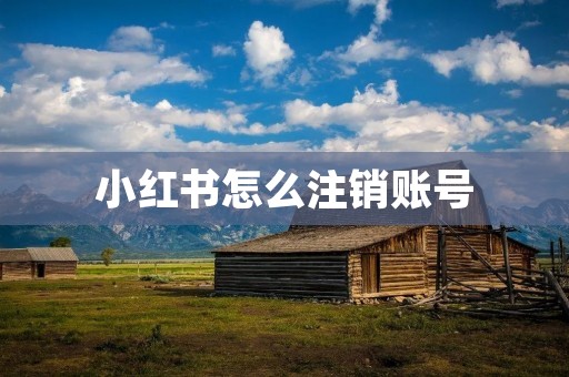 小红书怎么注销账号