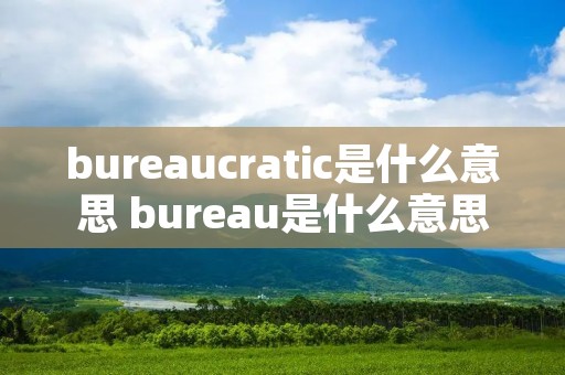 bureaucratic是什么意思 bureau是什么意思啊