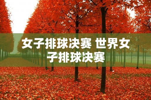 女子排球决赛 世界女子排球决赛 女子排球决赛 世界女子排球决赛