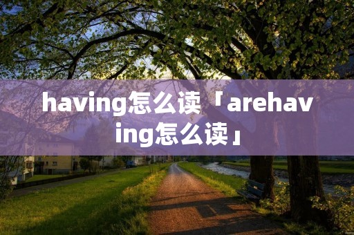having怎么读「arehaving怎么读」