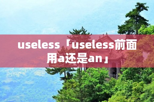 useless「useless前面用a还是an」