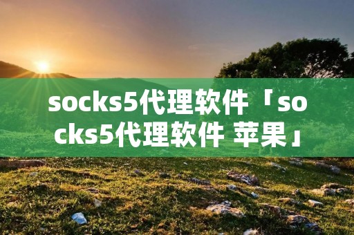 socks5代理软件「socks5代理软件 苹果」 socks5代理软件「socks5代理软件 苹果」