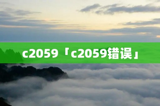 c2059「c2059错误」
