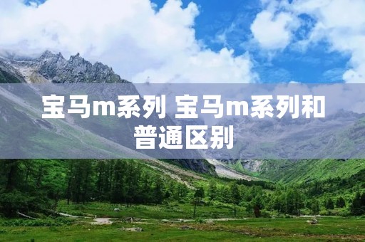 宝马m系列 宝马m系列和普通区别 宝马m系列 宝马m系列和普通区别