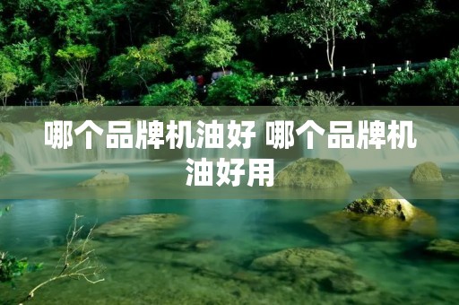 哪个品牌机油好 哪个品牌机油好用 哪个品牌机油好 哪个品牌机油好用