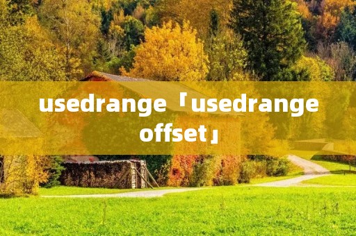 usedrange「usedrangeoffset」
