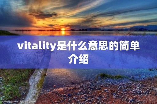 vitality是什么意思的简单介绍