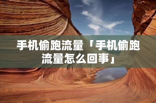 手机偷跑流量「手机偷跑流量怎么回事」
