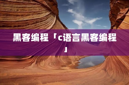 黑客编程「c语言黑客编程」