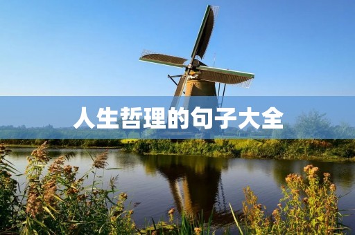 人生哲理的句子大全 人生哲理的句子大全