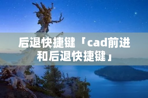 后退快捷键「cad前进和后退快捷键」