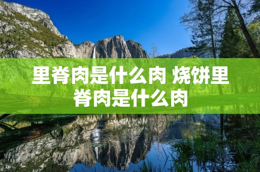 里脊肉是什么肉 烧饼里脊肉是什么肉