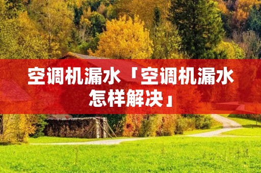 空调机漏水「空调机漏水怎样解决」
