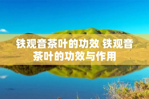 铁观音茶叶的功效 铁观音茶叶的功效与作用