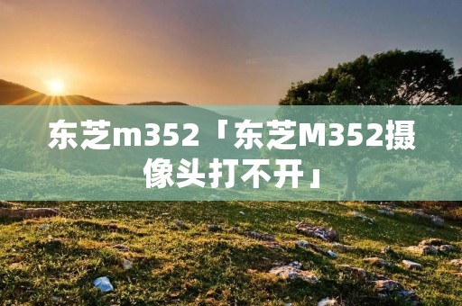 东芝m352「东芝M352摄像头打不开」