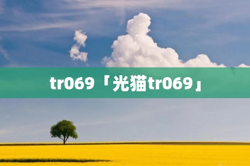 tr069「光猫tr069」