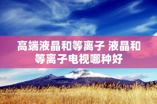 高端液晶和等离子 液晶和等离子电视哪种好