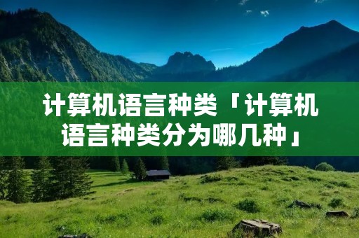 计算机语言种类「计算机语言种类分为哪几种」