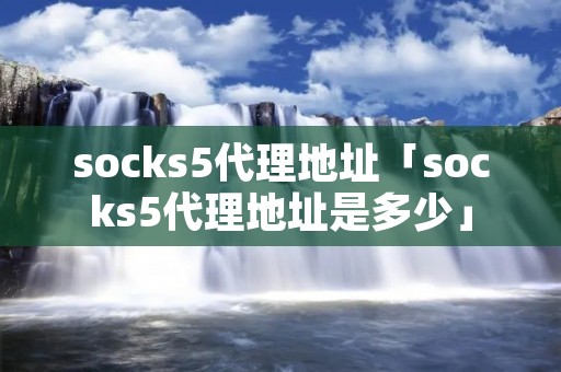 socks5代理地址「socks5代理地址是多少」
