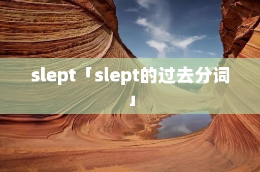 slept「slept的过去分词」