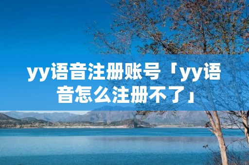 yy语音注册账号「yy语音怎么注册不了」