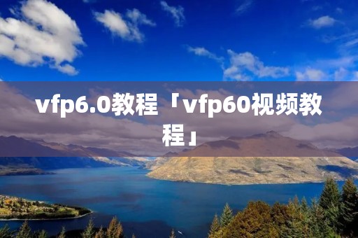 vfp6.0教程「vfp60视频教程」