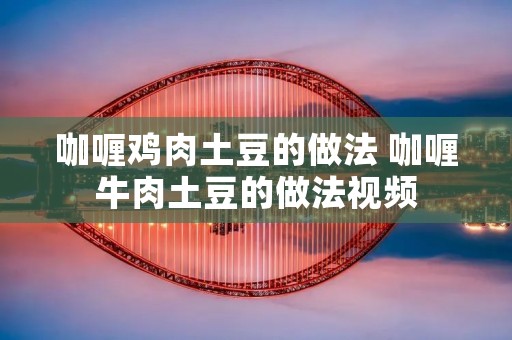 咖喱鸡肉土豆的做法 咖喱牛肉土豆的做法视频