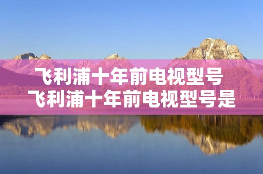 飞利浦十年前电视型号 飞利浦十年前电视型号是多少