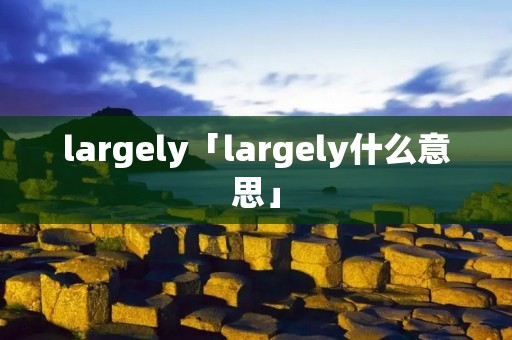 largely「largely什么意思」
