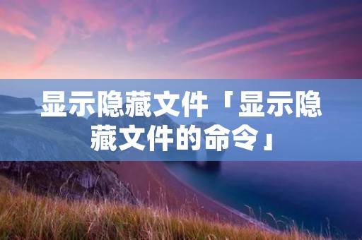 显示隐藏文件「显示隐藏文件的命令」